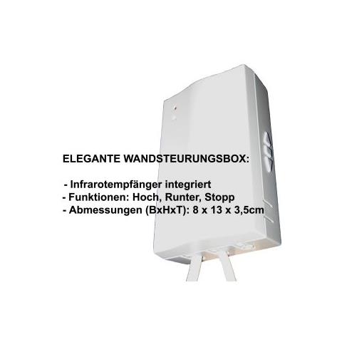 Motor Economy, Leinwand, 1:1 elektrisch, 220X220cm, 2,2m, 2,2m, 15 kg, Nero, Bianco, Bianco - Foto 1